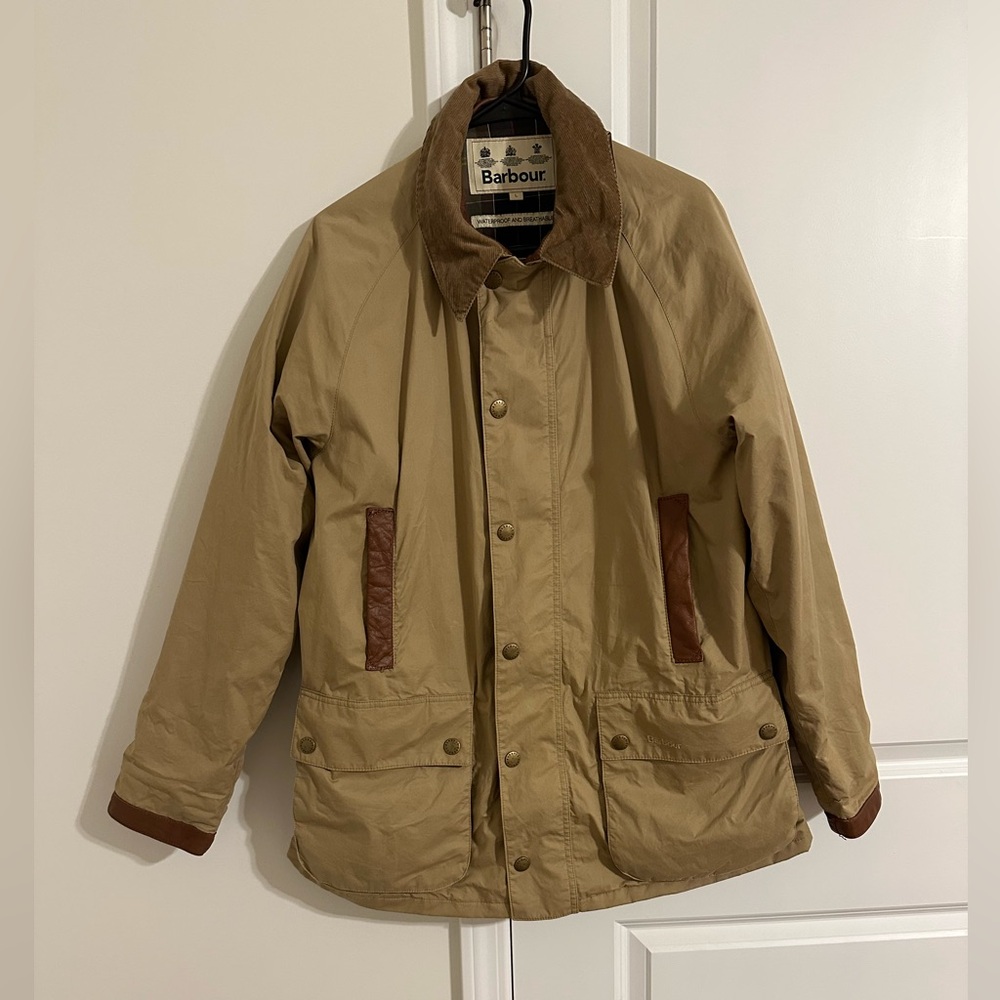 Barbour Men's Khaki and Brown Field Jacket
